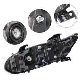 Front Halogen Headlights Assembly Right Side for Honda Accord 2018-2020 Models w/LED DRL Projector Passenger Head Lights Direct Replacement Headlamps Assy Set (Right Passenger Side)