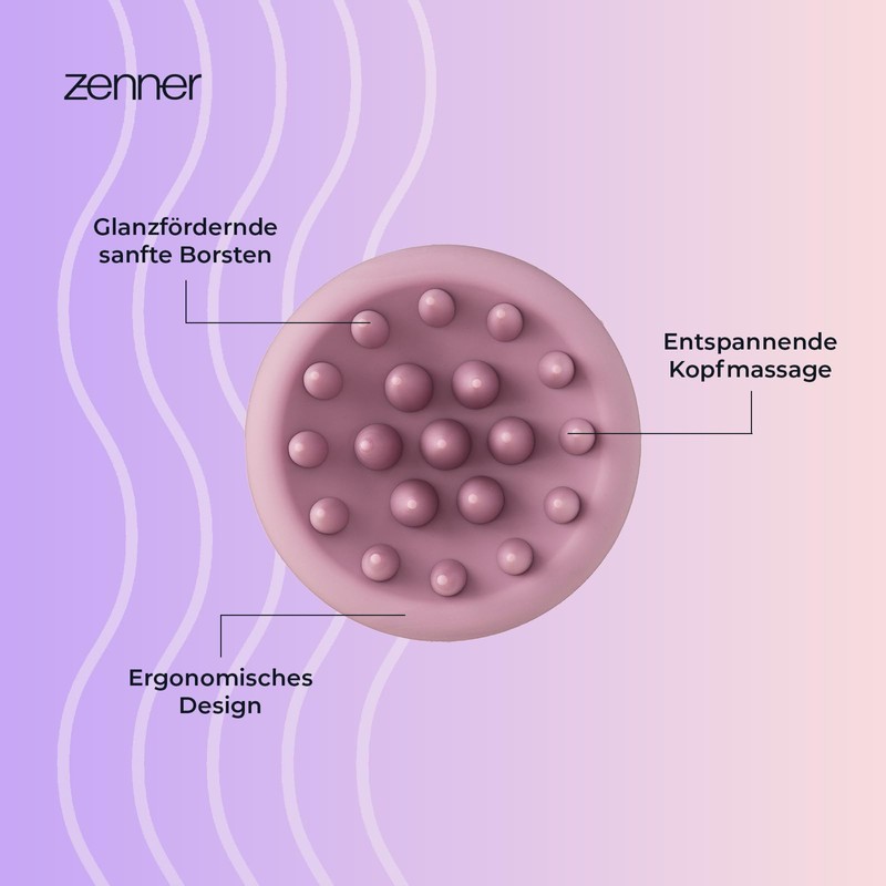 Zenner Hair Brush for Curls - Gentle Scalp Massage, Tangle-Free