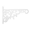 Panacea 100057107, White, 9" Plant Bracket with Leaves