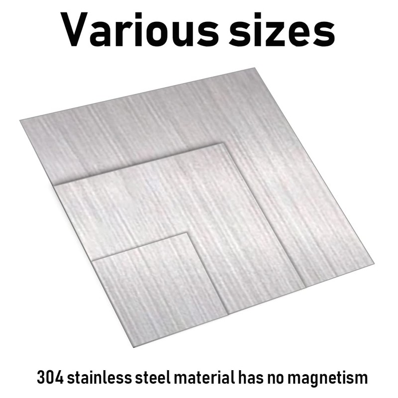 304 Stainless Steel Sheet, 28 Gauge 0.02" Thickness x 4"