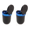 2Pcs Car Ashtray with LED Blue Light Portable Removable Car