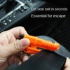 Unbranded Purple 3-in-One Safety Keychain Car Window Glass Breaker/Seatbe