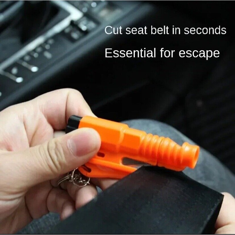 Unbranded Purple 3-in-One Safety Keychain Car Window Glass Breaker/Seatbe