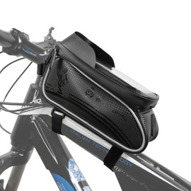 Bolsa para Manillar de Bicicleta con Soporte para Celular - Accesorio Ciclismo Impermeable y Versátil