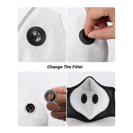 GreenStorm Nylon Mesh Face Mask Peplaceable PM0.3 HEPA Carbon Filter