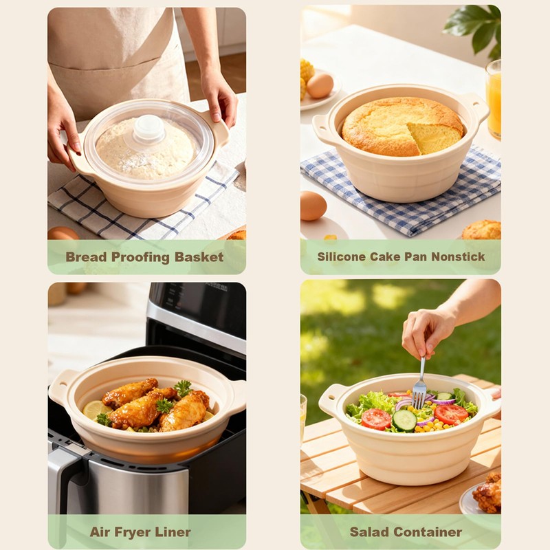 42oz Silicone Microwave Steamer For Cooking, Collapsible Food Steamer For