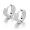 Bungsa Creole Earrings Silver Engraved 5 mm - 1 Pair