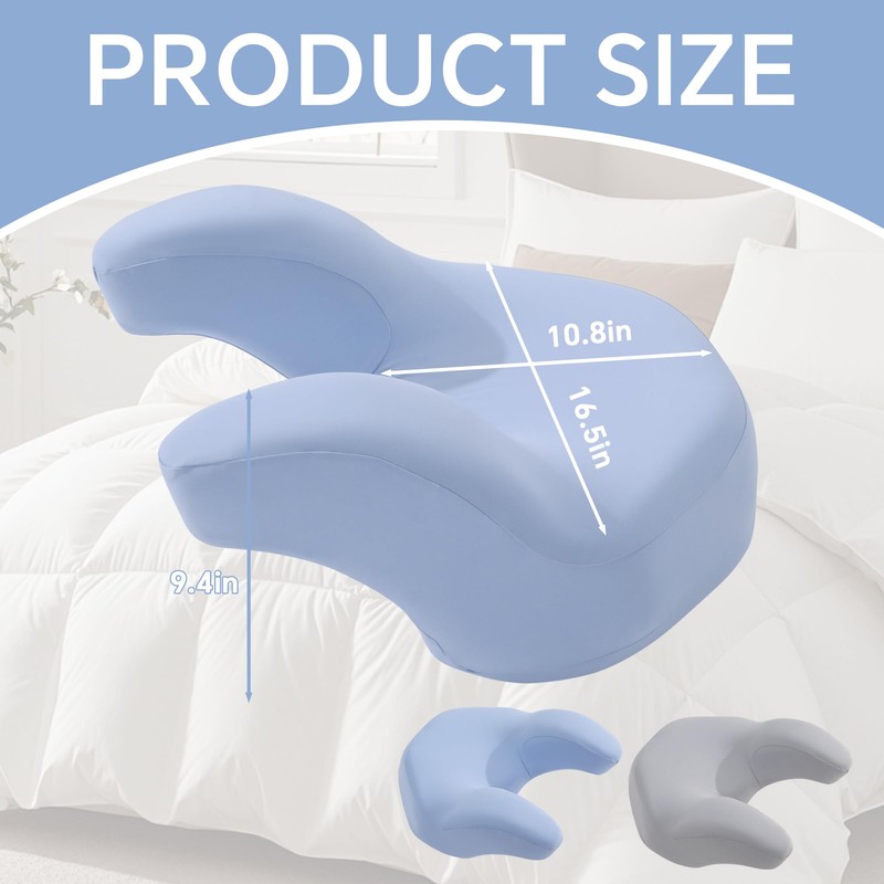 ROYALAY Back Sleeping Training Pillow, Memory Foam Beauty Pillow with