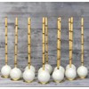 ALINK Biodegradable Bamboo Print Paper Drinking Straws for Drinks, Juices,