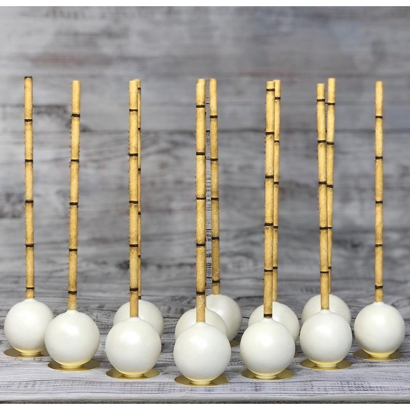 ALINK Biodegradable Bamboo Print Paper Drinking Straws for Drinks, Juices,