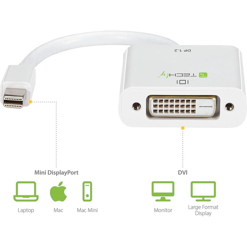 Techly IADAP MDP-DVIF12 Mini Display Port 1.2 to Dvi Adapter,