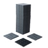 WONSHREE Plastic Interlocking Deck Tiles 12"x12" Waterproof Outdoor Patio Flooring