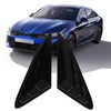 2PCS Rear Side Window Louver Gloss Black Sporty Look Scratch