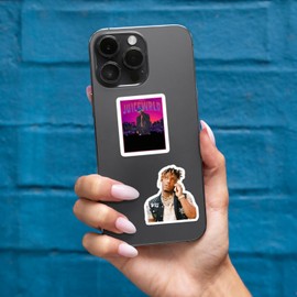 STICKCAMO Pack of 77 Pcs Men Most Famous Singer, Traviss, WRLD, Scott, Juice Rapper Waterproof Vinyl Aesthetic Self-Adhesive Stickers for Waterbottle, Notebooks, Tabs, Laptops, Guitar