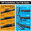 AUTOBOO 26"+22" Windshield Wipers with 16" Rear Wiper Blade Sets