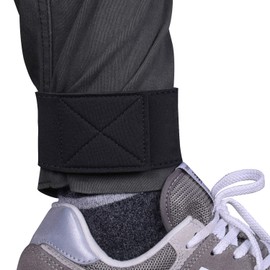 Wisdompro Trouser Hem Stop Bands, Bicycle Bike Ankle Bands, Trouser Clips, Magic Garter for Hem, Wrap-around and Dirt Prevention, Neoprene, 1 Set/2 Pieces, Black