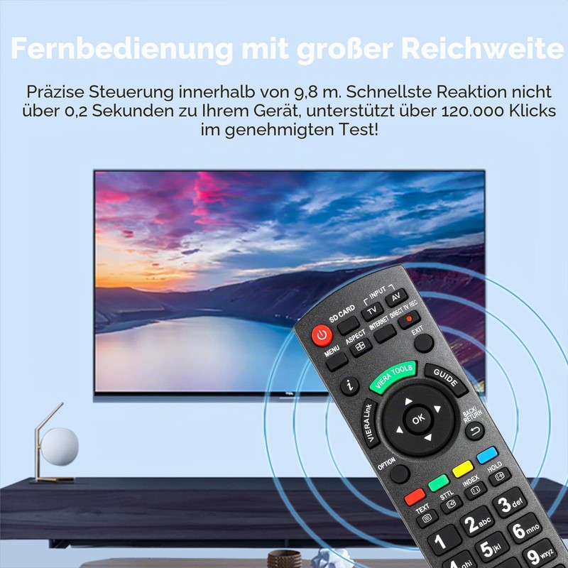 N2QAYB000672 Remote Control Compatible with Panasonic Viera TV TX-P42S30E TX-P42G30J