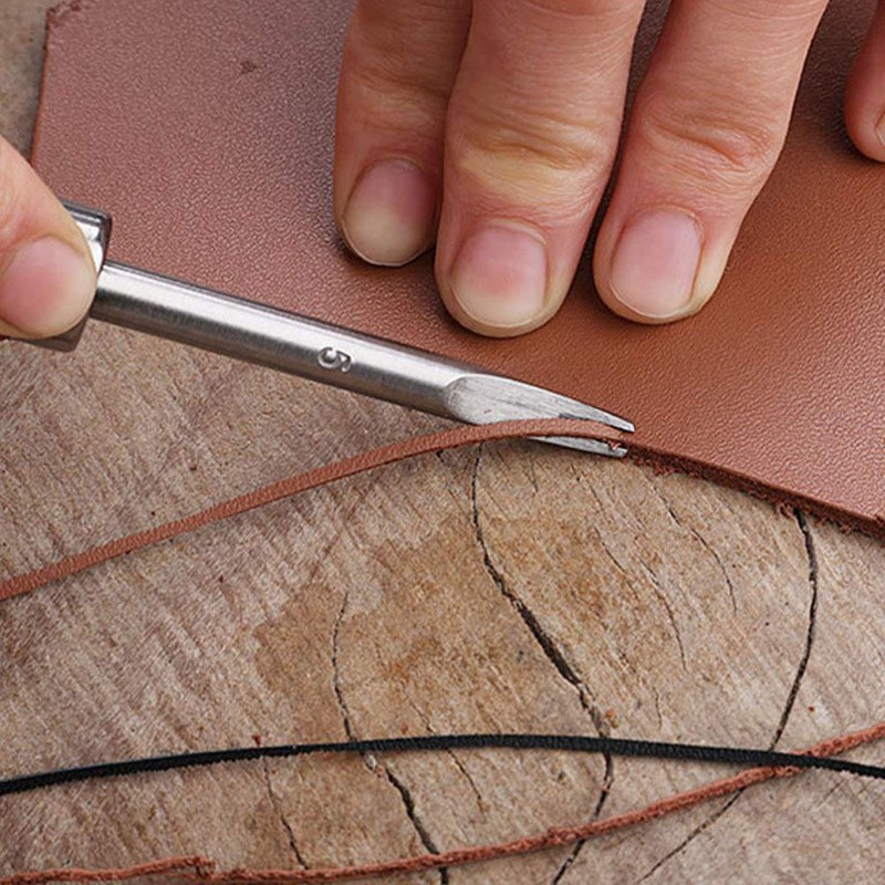 Artibetter 4 pieces leather edge beveler craft edge leather peeling