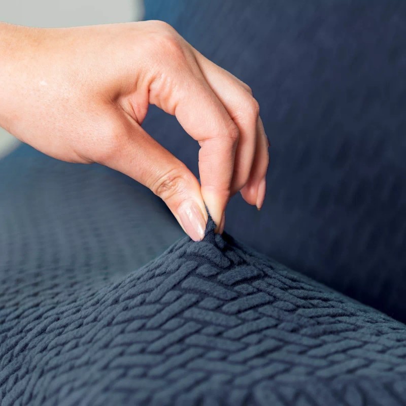 Vianney Cubre Sala Ajustable Niza Marino Elastico Stretch 3 Piezas