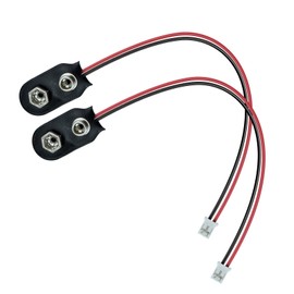 ZDRU 2Pcs 9V Battery Snap to 2-Pin PH2.0 Connector Cable, 9V Battery Clip Connector, I-Type 9 Volt Battery Clip, Hard Buckle Plastic Housing with 5.9 inches Lead Wire
