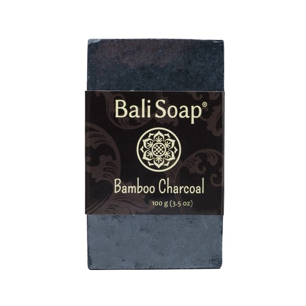 Bali Soap - Bamboo Charcoal Natural Soap - Bar Soap for Men & Women - Bath, Body and Face Soap - Vegan, Handmade, Exfoliating Soap - 3 Pack, 3.5 Oz each