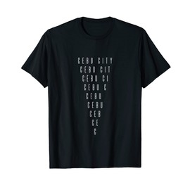 Cebu City Inverted Triangle Word Art - Philippines Souvenir T-Shirt