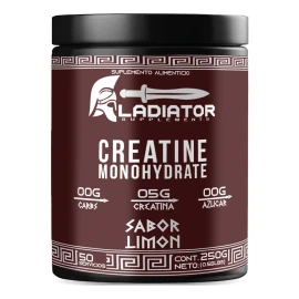 Creatina Suplemento Monohidratada Gladiator 250g Sabores Limón