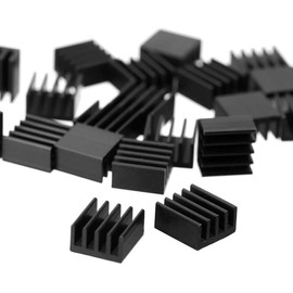 Aluminium Mini Heatsink Heatsink Set Black 8.8 x 8.8 x 5 mm Pack of 20