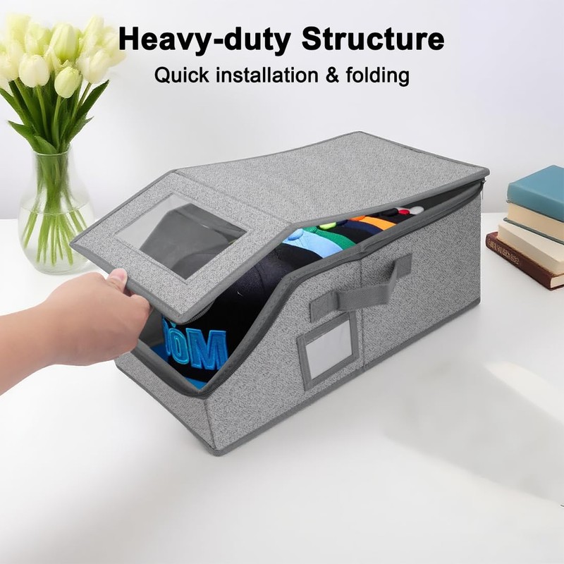 JJoexyfit 2 Pcs Stackable Hat Storage for Baseball Caps, Holds