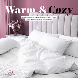 Circles Home Twin Size Comforter - Soft and Breathable Comforter with Square Shape Quilting Design - 100% Cotton - Woven with 200 Thread Count - (68 x 86)