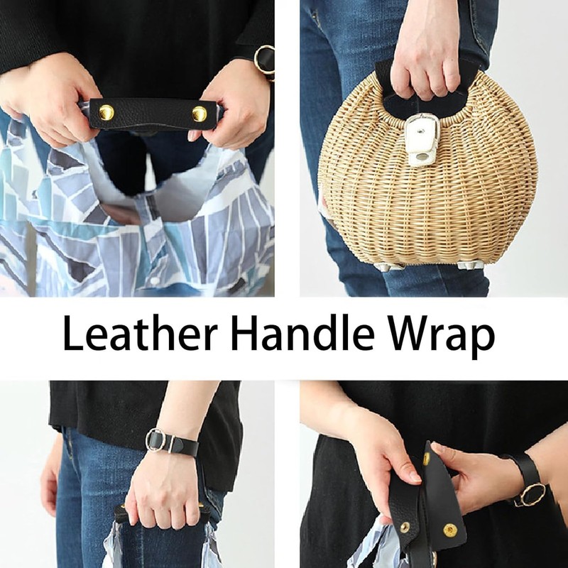 PU Leather Luggage Handle Wraps, Travel Bag Handle Cover, Wallet