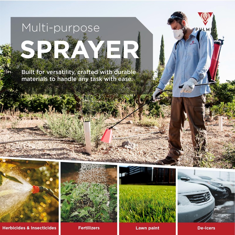 PULMIC Raptor 16 Professional Backpack Sprayer, Lawn and Garden Sprayer,