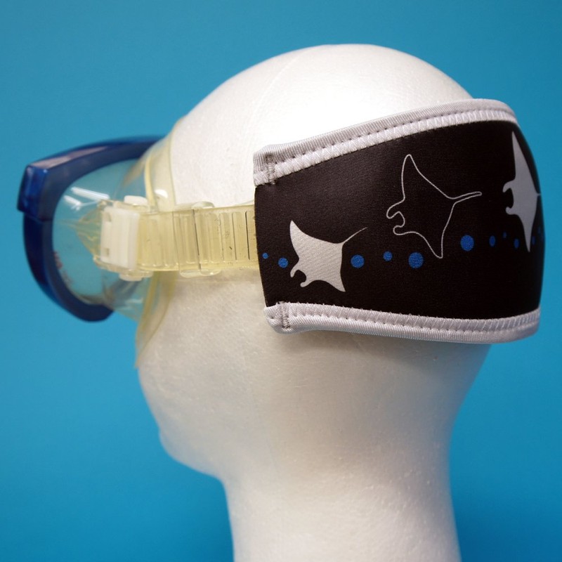 SeaCanary Snorkeling Diving Mask Strap Cover Manta Black