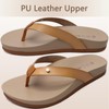 ONCAI Womens Flip Flops For Women Comfortable Leather Strap Yoga