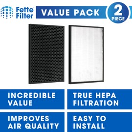 Fette Filter - Air Purifier Replacement HEPA + PRE-FILTER AND ACTIVATED CARBON FILTER PACK Compatible with BISSELL Air220 & Air320 Air Purifier Part # 2677, 2678, 3289, 3315, 2804, 3315 - Pack of 1