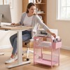 ECOLOVI Small 3 Tier Printer Stand for Under Desk, Height