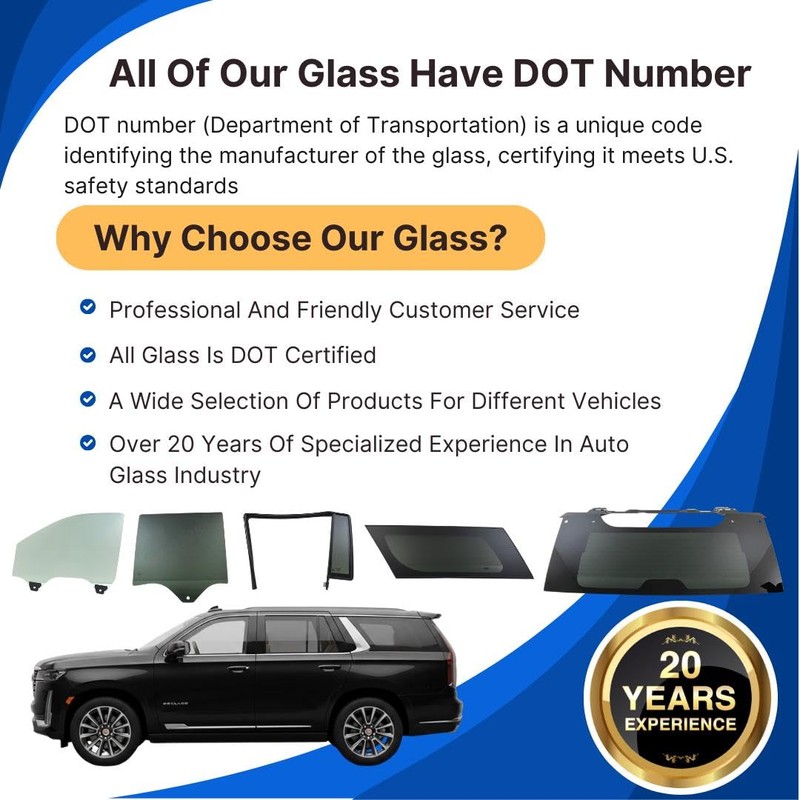 Optional Version Front Door Window Door Glass Compatible with Kenworth