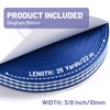 FAKILO Blue Gingham Ribbon, 3/8 Inch 25 Yards Roll, Blue
