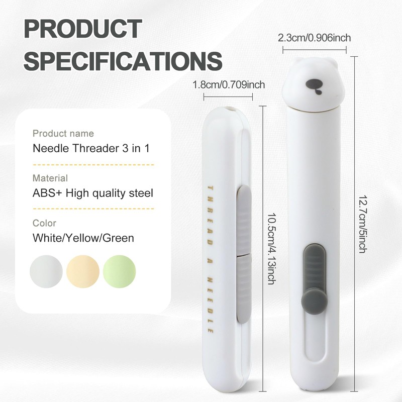 Automatic Needle Threaders Seam Ripper, Upgraded 3 in 1 Sewing