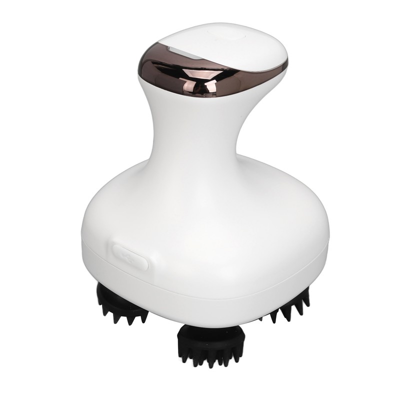 Electric Scalp Massager Red Lighting 6 Modes 4 Massage Head