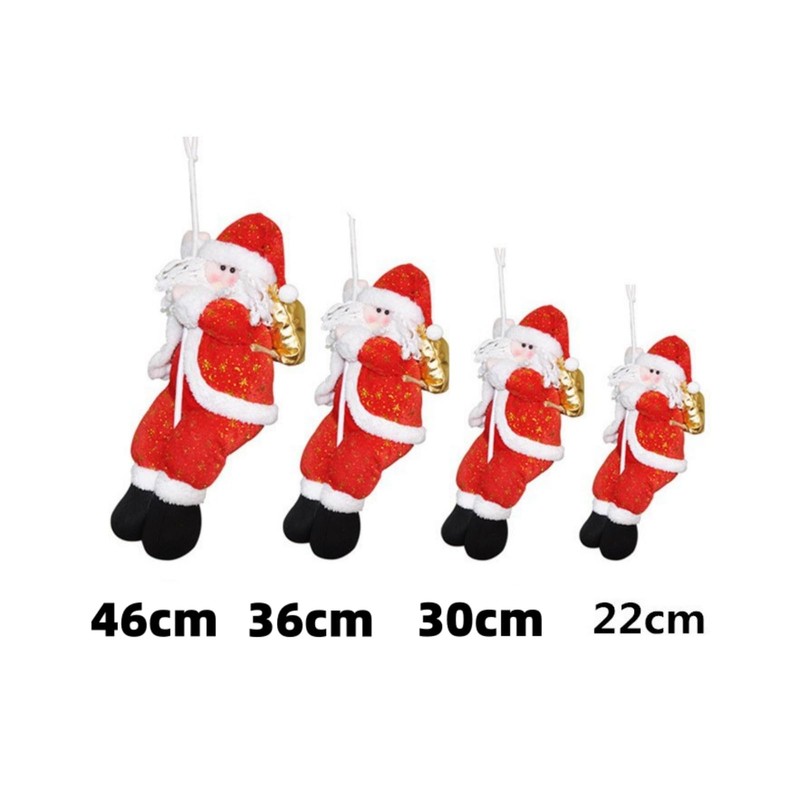 COSSA Christmas Decoration Santa Claus Figure Climbing Rope Santa Ornament