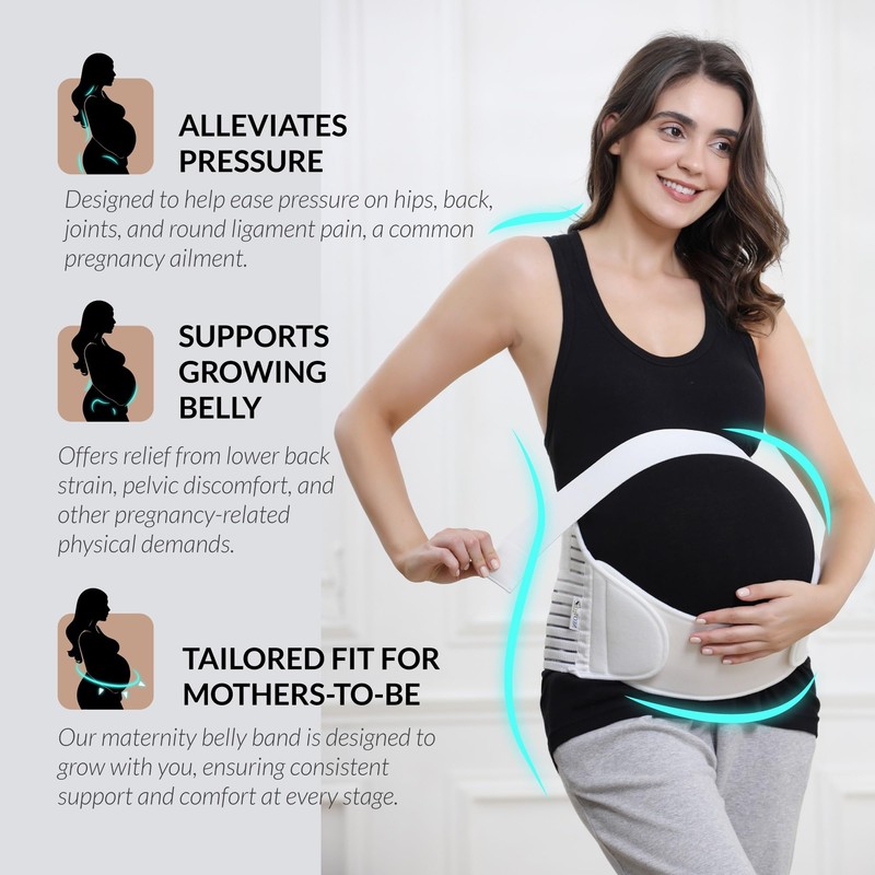 NeoTech Care - Cinturón de maternidad para embarazo, cintura y