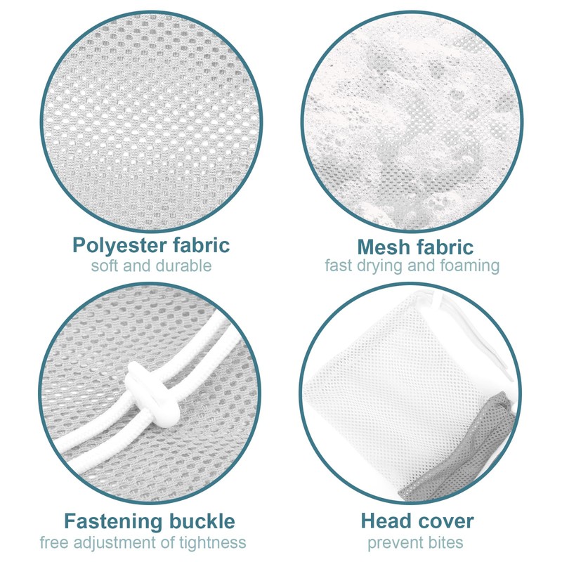 Cat Bathing Bag, Breathable Mesh Cat Shower Bag Anti Scratch