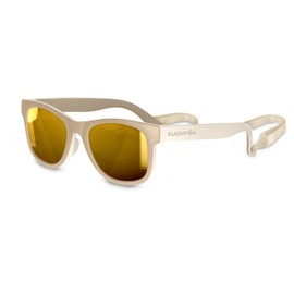 Suavinex, Polarised Sunglasses for Children from 2 to 3 Years with UV400 Filter, 100% UVA and UVB Protection, with Protective Case and Strap, Very Flexible and Lightweight, beige