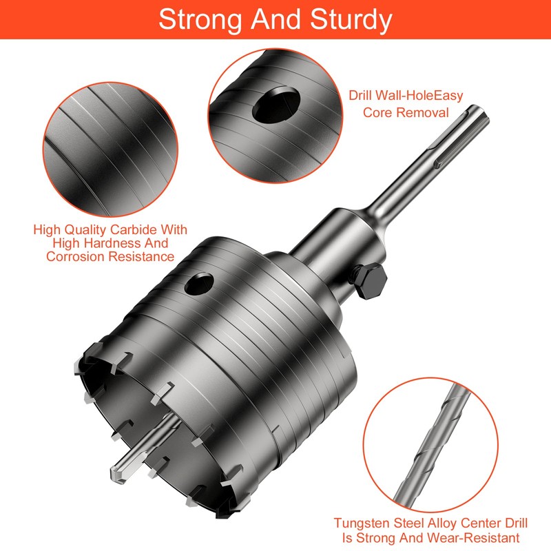 WinGluge Hollow Drill Bit Set 68 mm, with SDS Plus