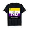 Non-Binary Niobium Nb Non-binary Pride Nonbinary Flag T-Shirt, black