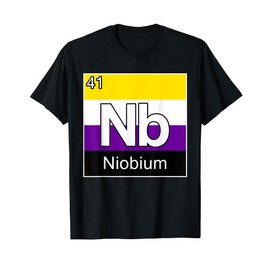 Non-Binary Niobium Nb Non-binary Pride Nonbinary Flag T-Shirt, black