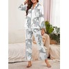 Brosloth Womens Silk Pajamas Long Sleeve Button Down Animal Print