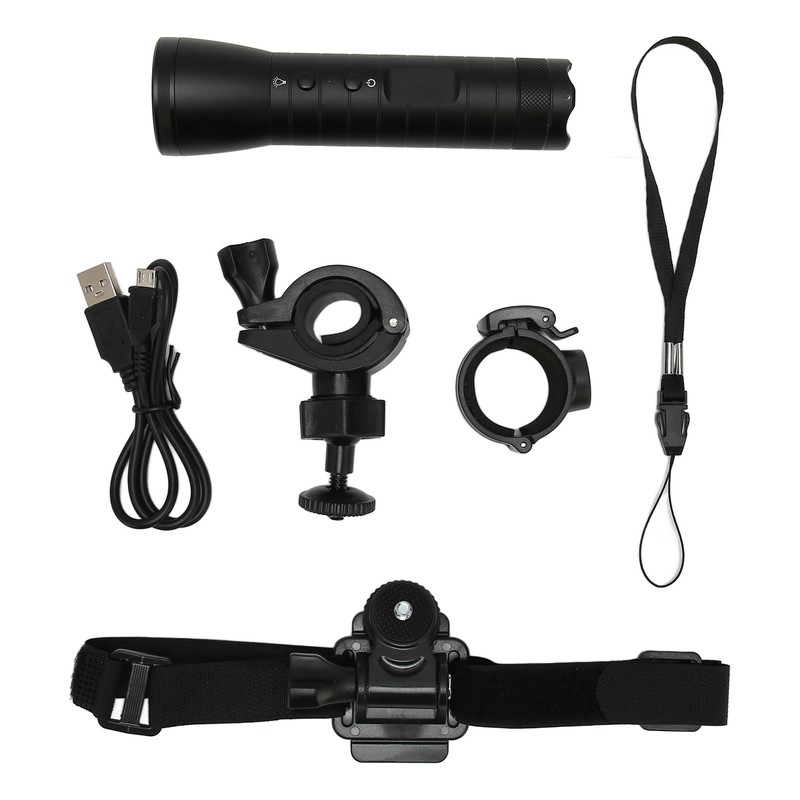 Flashlight Video Camera 1080P 5 Lighting Modes 2200mAh 120 Degree