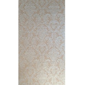 Wallcoveringsmart Faux mica Vermiculite Stone Brass tan Gold Damask Contemporary Luxury Vinyl Wallpaper